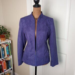 Vintage Y2K Whimsygoth Purple Suede Jacket – Witchy Whimsygoth Jacket